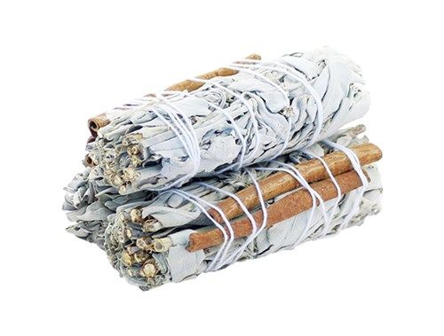 Smudge Stick (California) - White Sage & Cinnamon 10cm