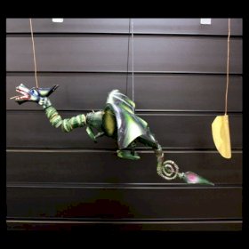 Large Green Coconut Dragon Wind Catcher - 46cm