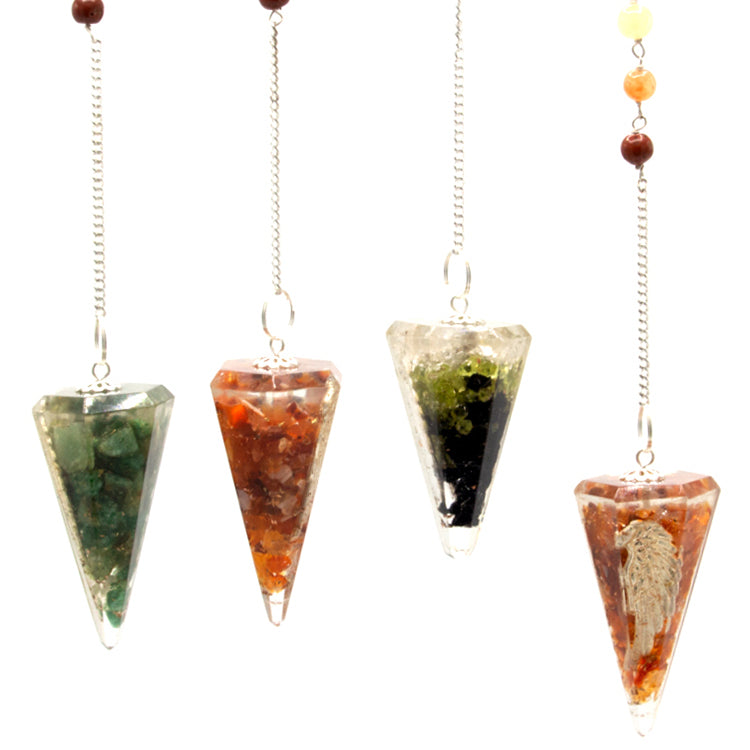 Orgonite Power Chakra Pendulum - Angel Wing