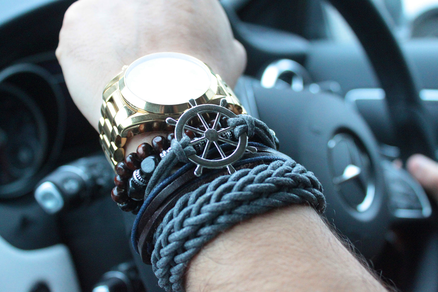 Masculine Bracelet Sets - Black & Macho (asst)