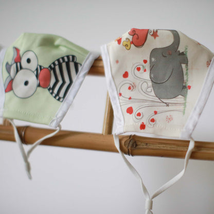Reusable Fashion Face Covering - Love Elephants (Adult)