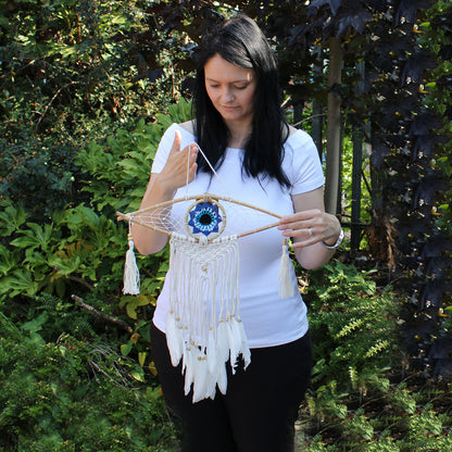 Protection Dream Catcher - Sm Macrame Eye Assorted Colours