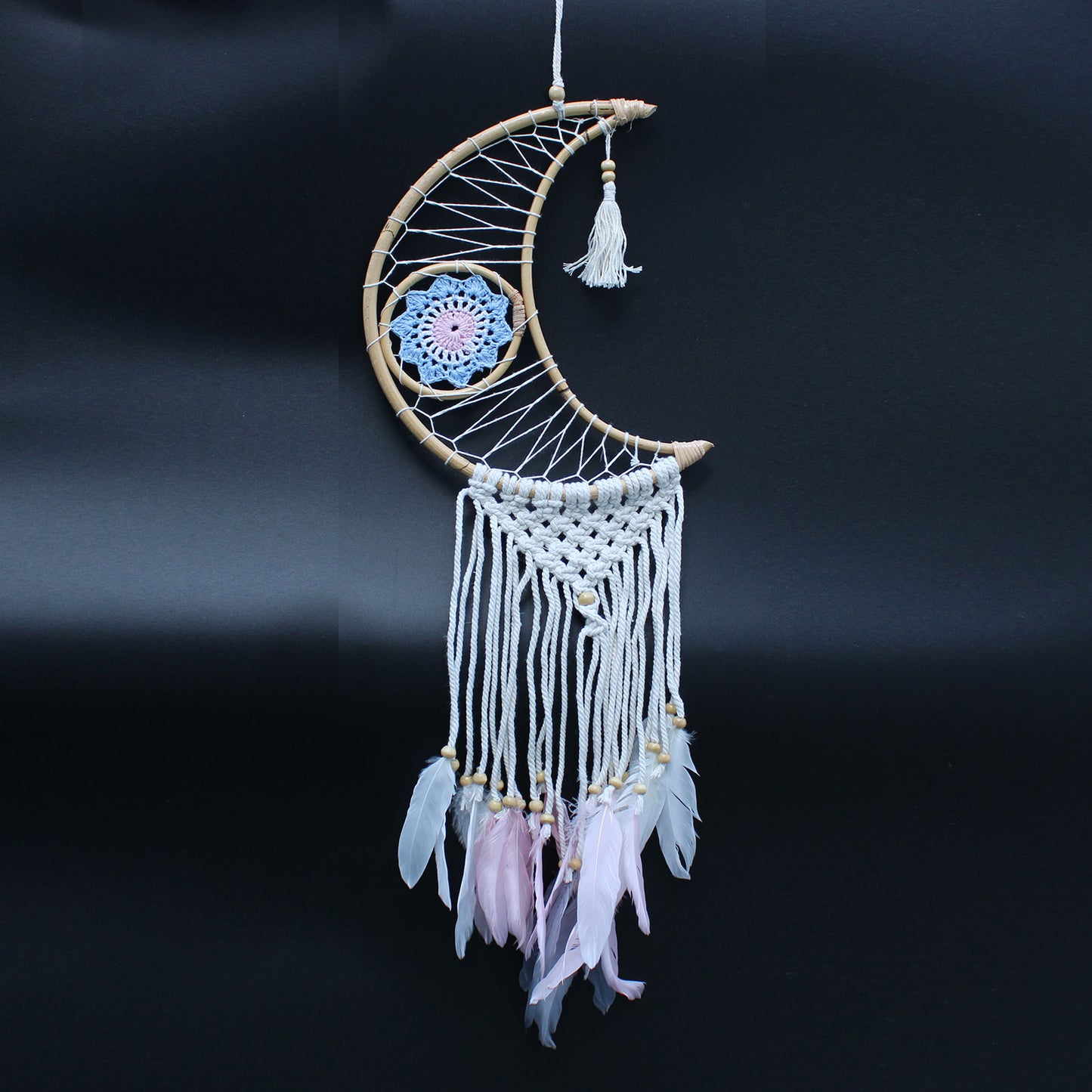 Protection Dream Catcher - Macrame Moon Assorted Colours