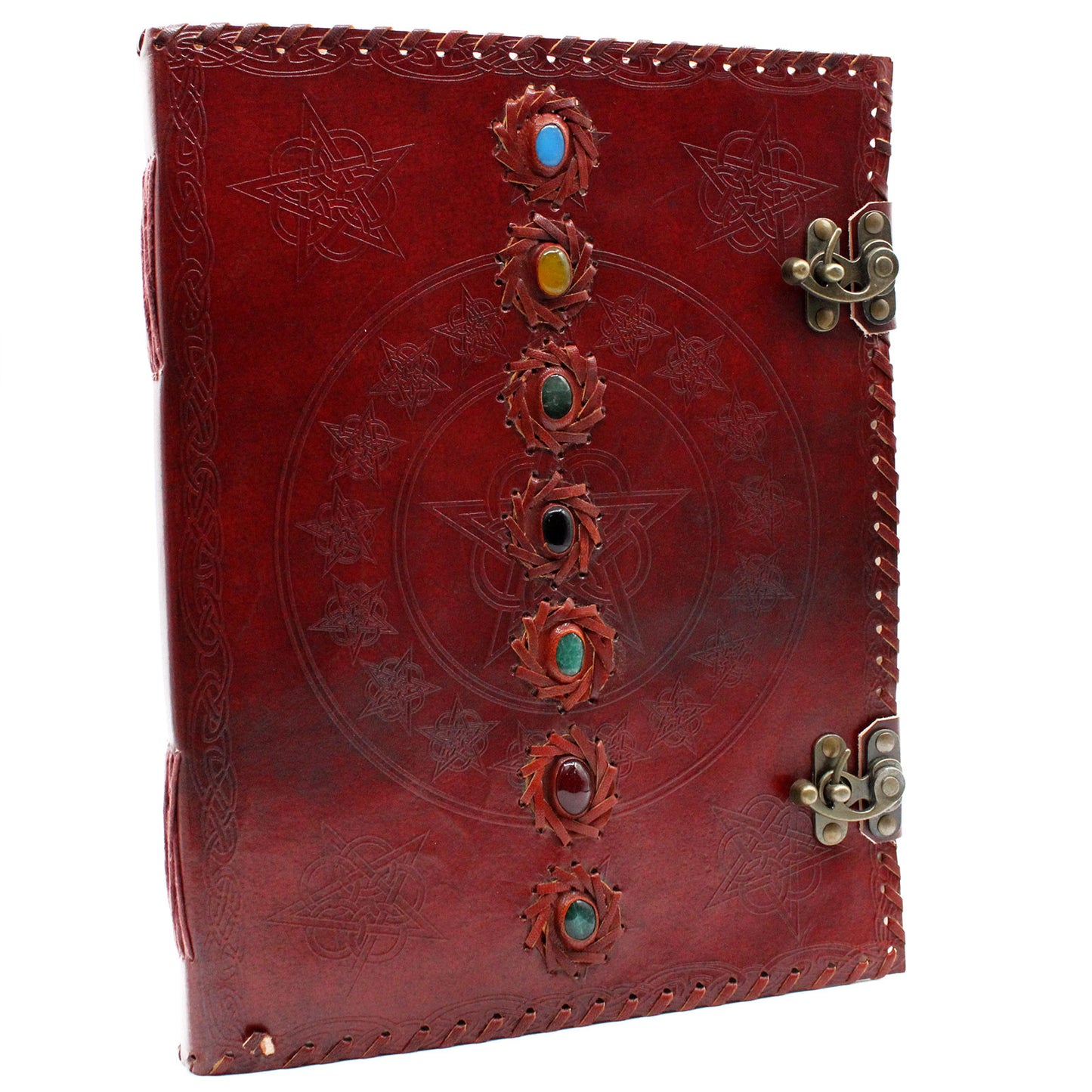 Huge 7 Chakra Leather Book - (200 pages)