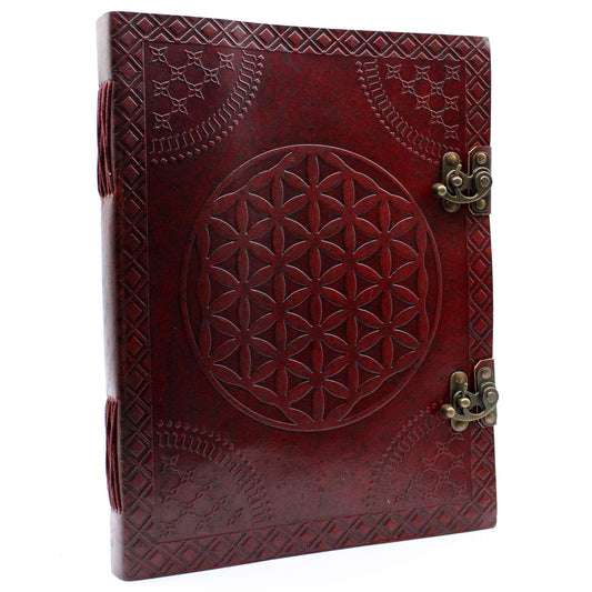 Huge Flower of Life Leather Book (200 pages)