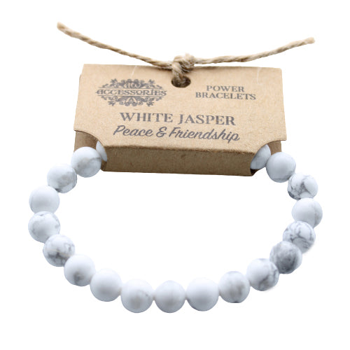 Power Bracelet - White Jasper