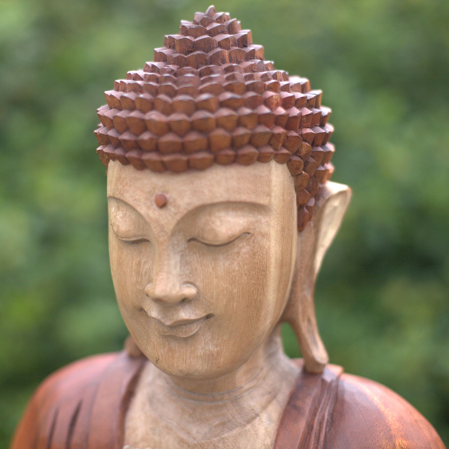 Hand Carved Buddha Statue - 30cm Welcome