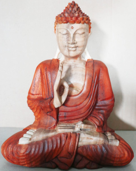 Hand Carved Buddha Statue - 30cm Teaching Transmission