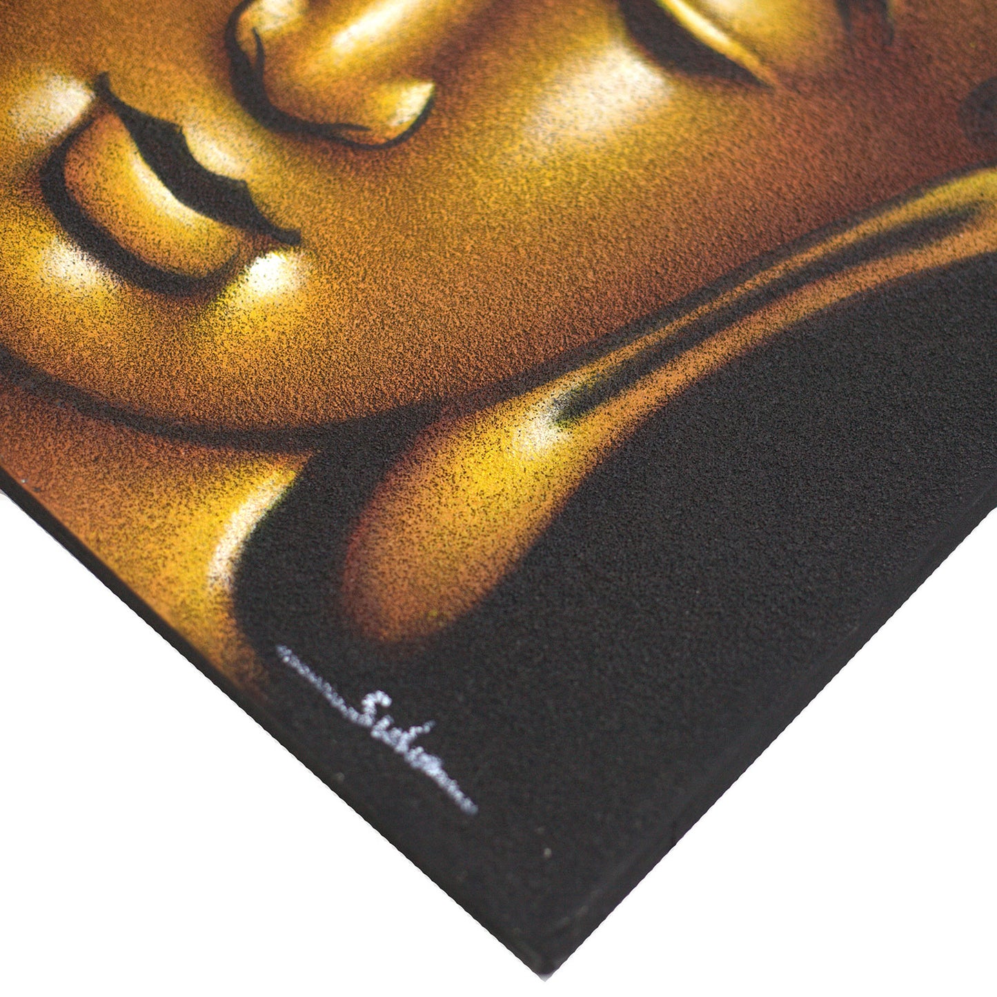 Buddah Painting - Gold Sand Finish