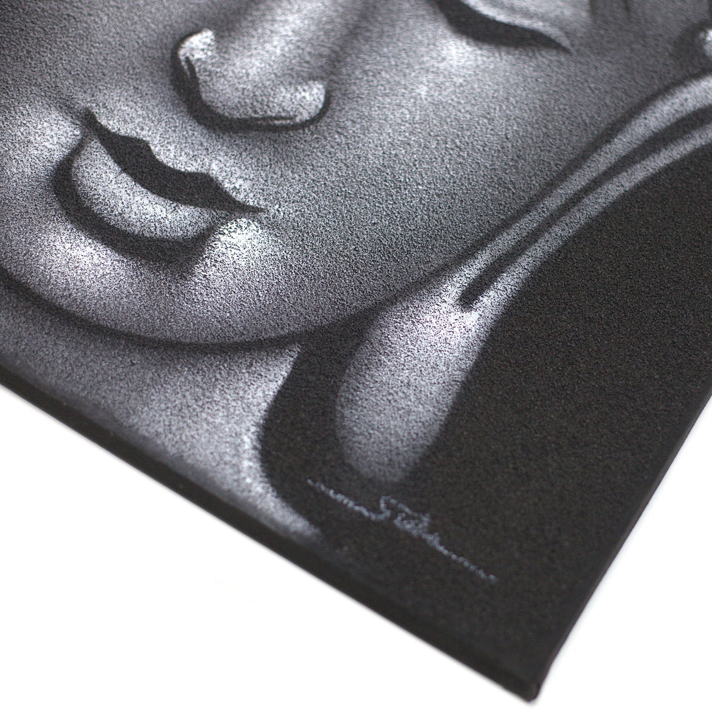 Buddah Painting - Grey Sand Finish