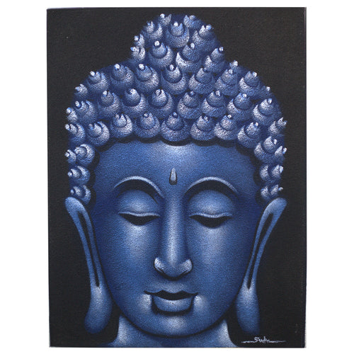 Buddah Painting - Blue Sand Finish