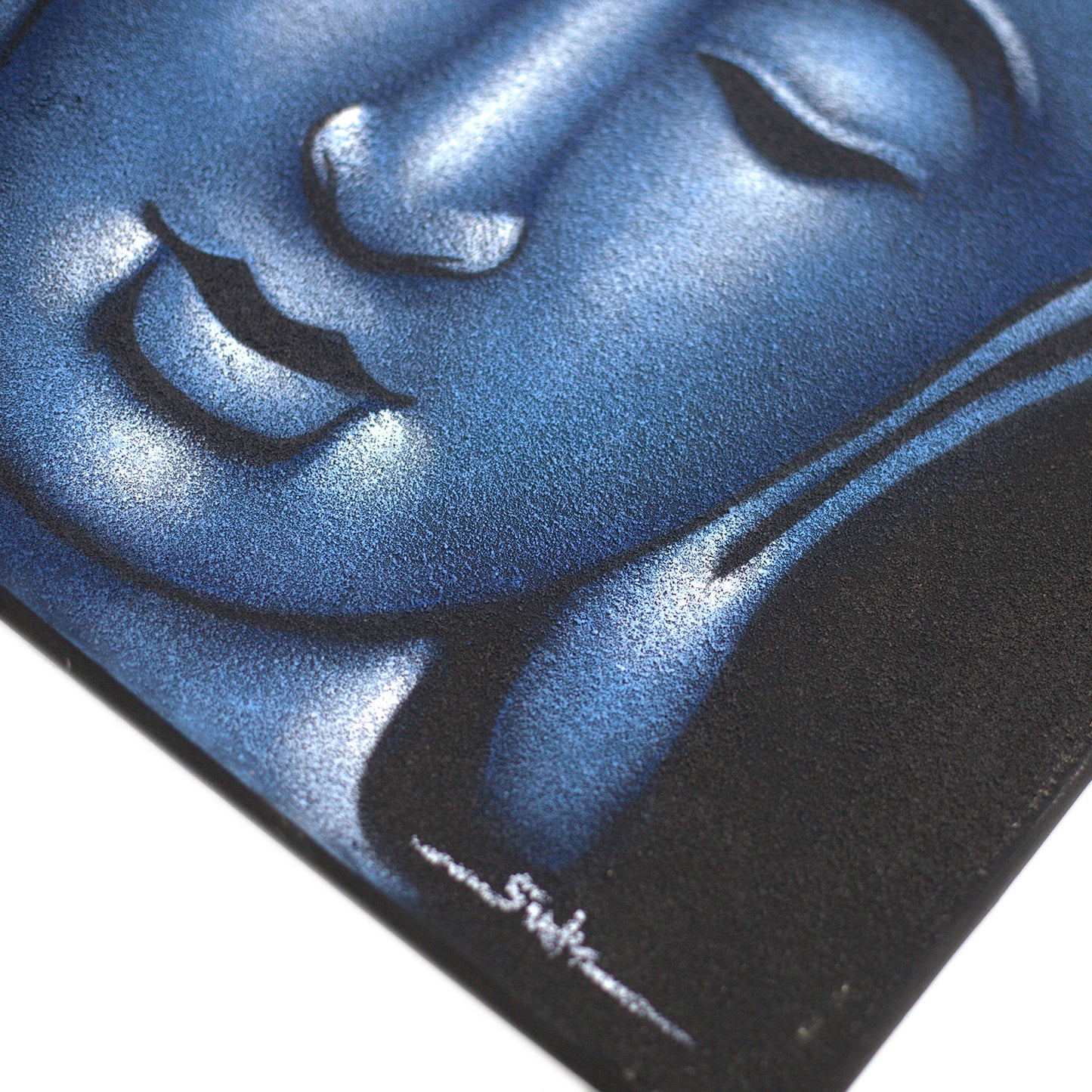 Buddah Painting - Blue Sand Finish