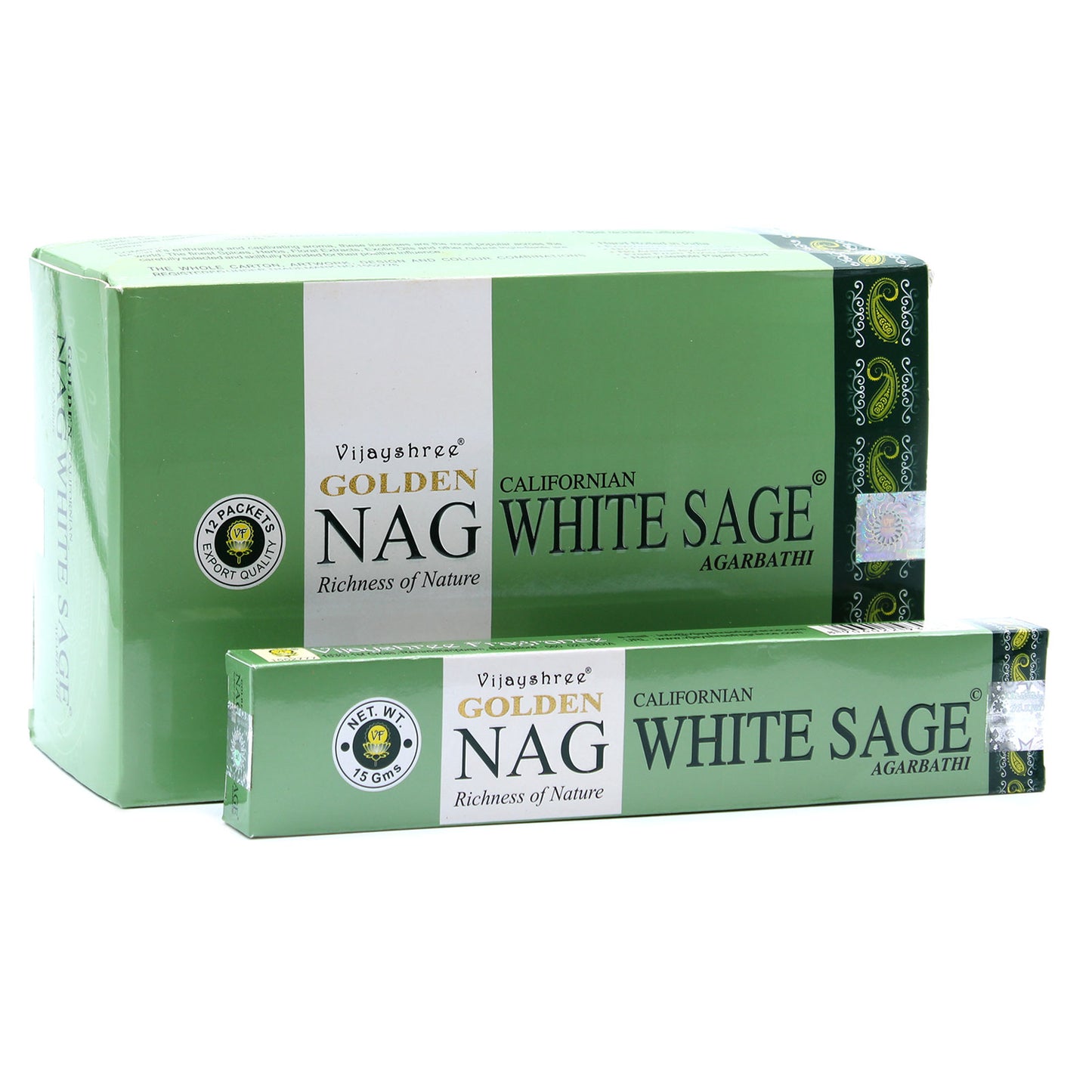 Golden Nag - White Sage Incense Sticks