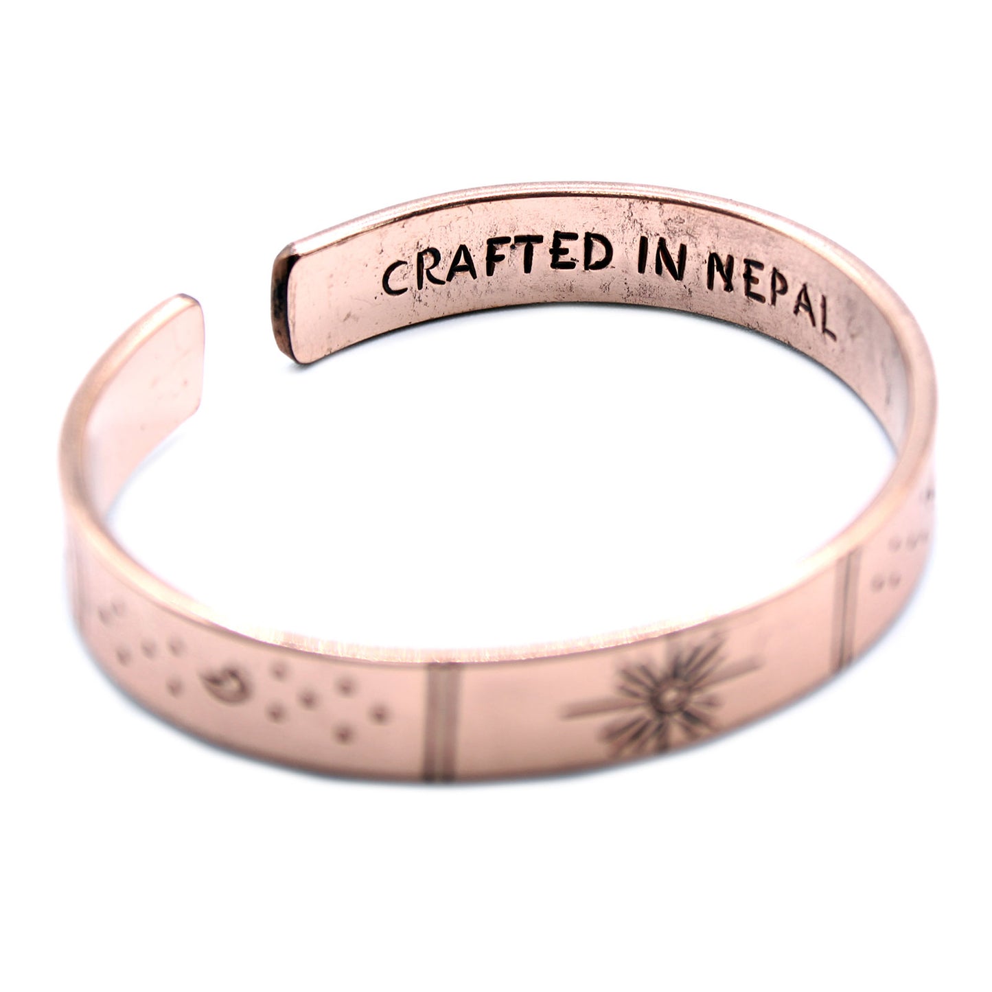 Inspiration Bracelet - Copper Snrise, Galaxy, Stars, Earth