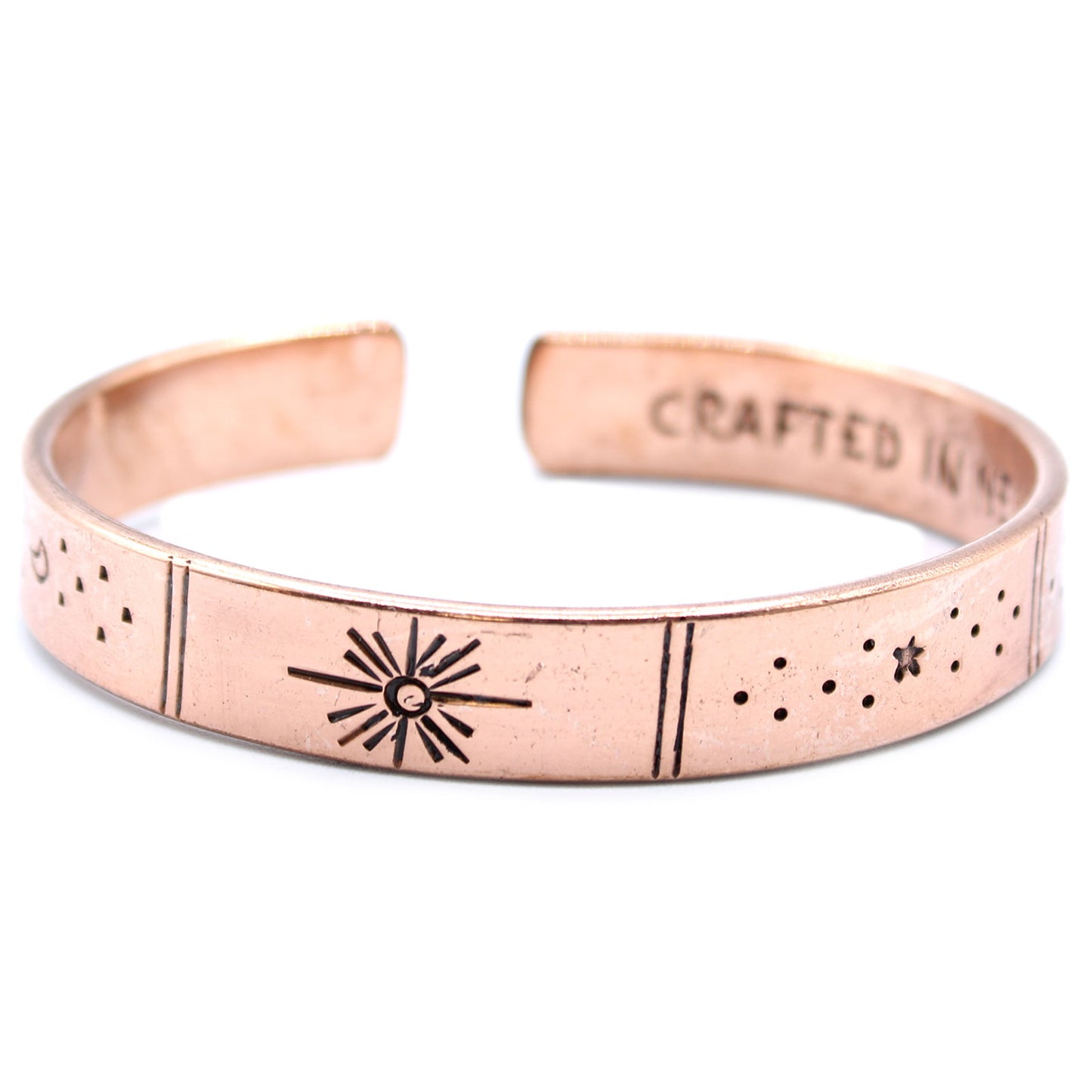 Inspiration Bracelet - Copper Snrise, Galaxy, Stars, Earth