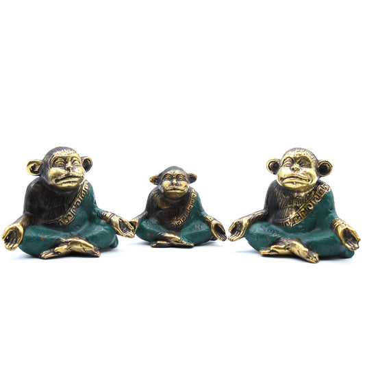 Set of 3 - Family of Yoga Monkeys