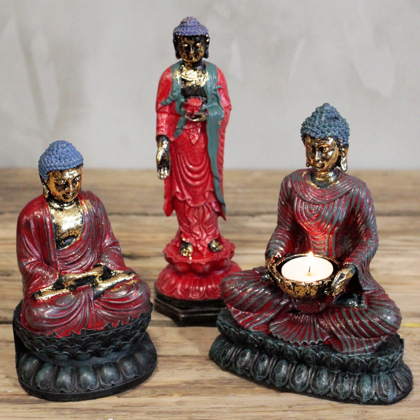 Antique Buddha - Devotee Candle Holder