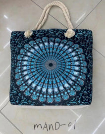 Rope Handle Mandela Bag - Deep Blue