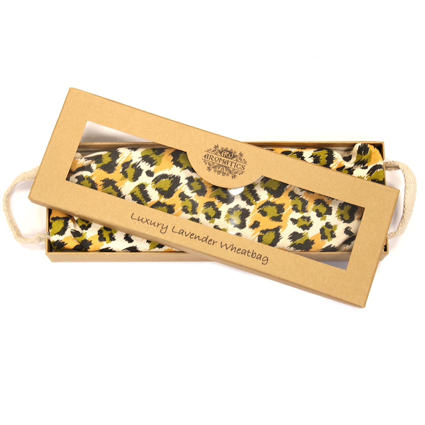 Luxury Lavender  Wheat Bag in Gift Box  - Night Leopard