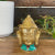 Brass Buddha Figure - Lrg Head - 11.5 cm