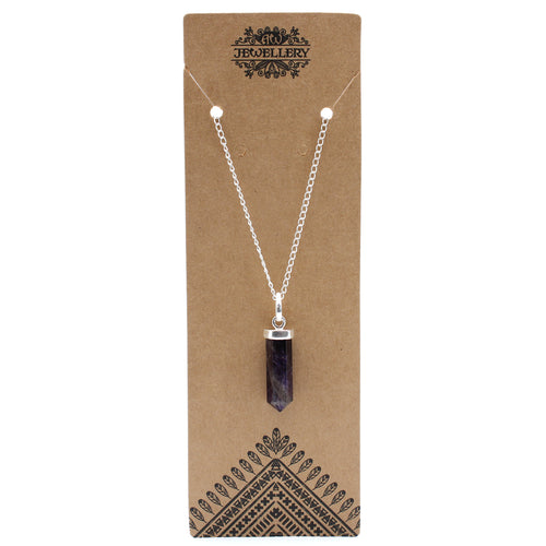 Gemstone Classic Point Pendant - Amethyst