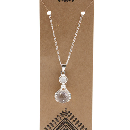 Gemstone Healing Hands Pendant - Clear Quartz