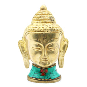 Brass Buddha Figure - Sm Head - 5 cm