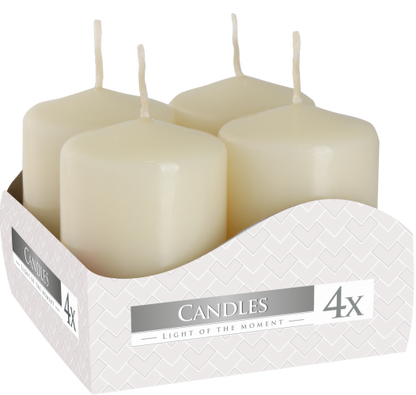 Set of Pillar Candles  40x60mm (4 pieces) - Ivory
