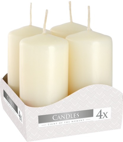 Set of Pillar Candles  40x80mm (4 pieces) - Ivory