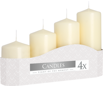 Set of Pillar Candles  50mm (4 pieces) - Ivory