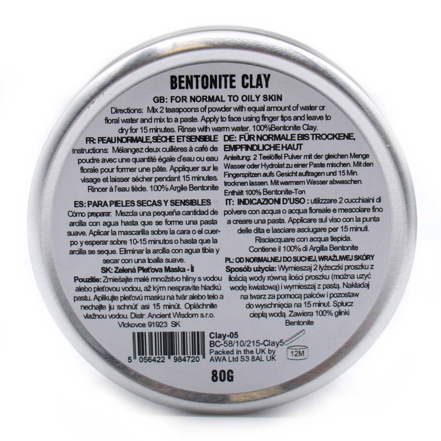 Bentonite Clay 50g