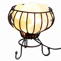 Natural White Salt Rock Brazier Lamp - Short