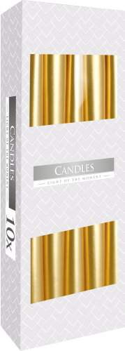 Taper Candle - Gold (10 Pack)