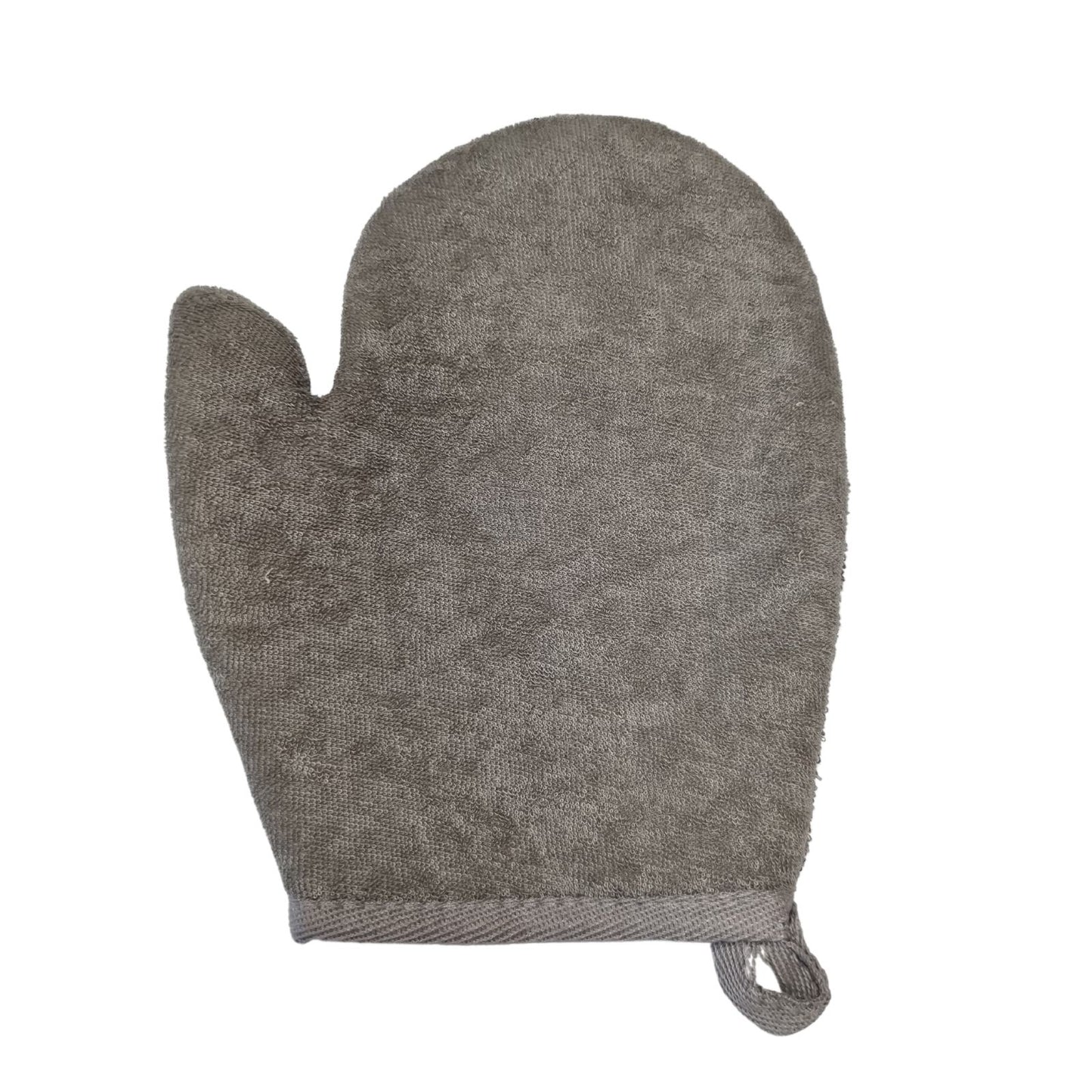 Bamboo & Linen Bath Glove  - Charcoal