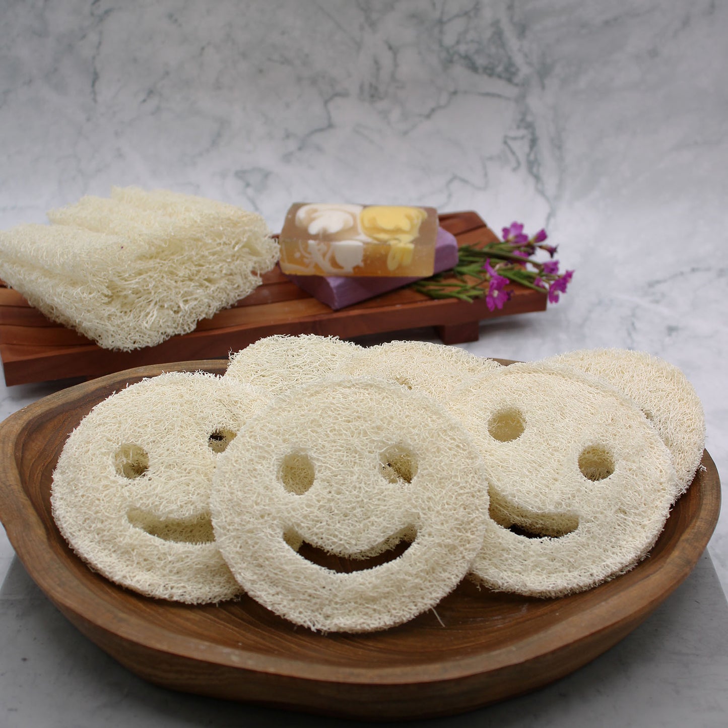 Whole Loofah Smiley Face