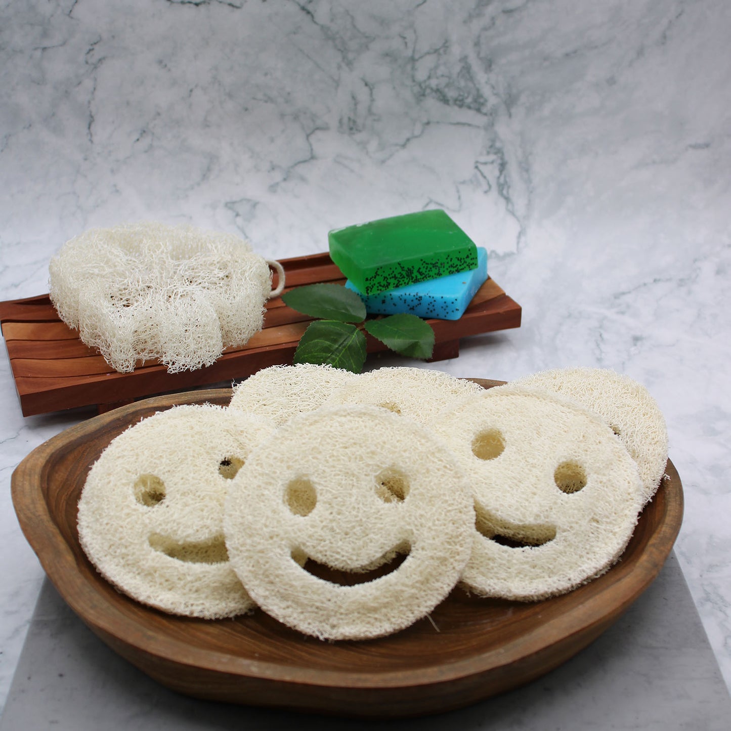 Whole Loofah Smiley Face