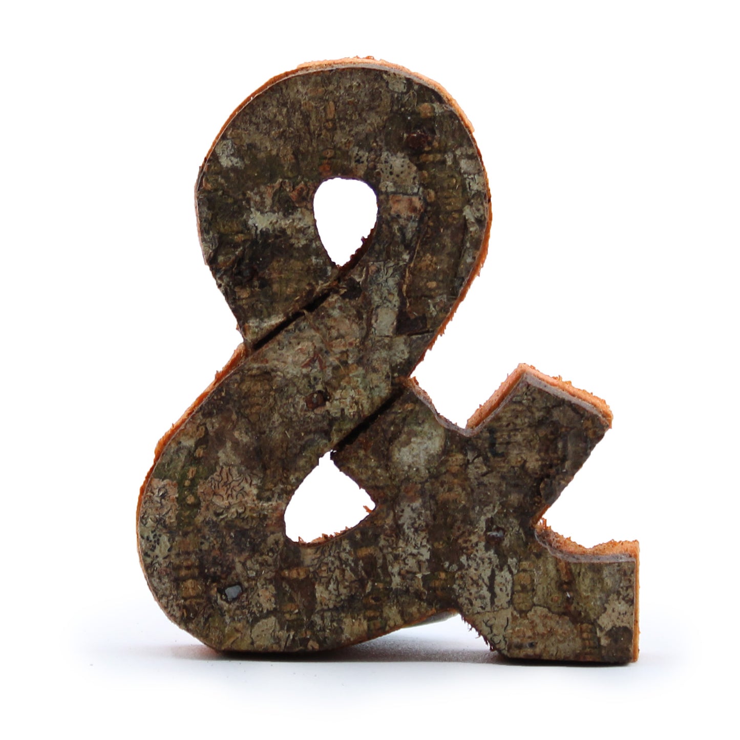 Rustic Bark Letter   - "&"  - 7cm