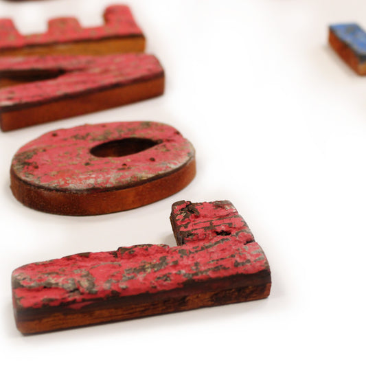 Colour Rustic Bark Letters - LOVE (4)