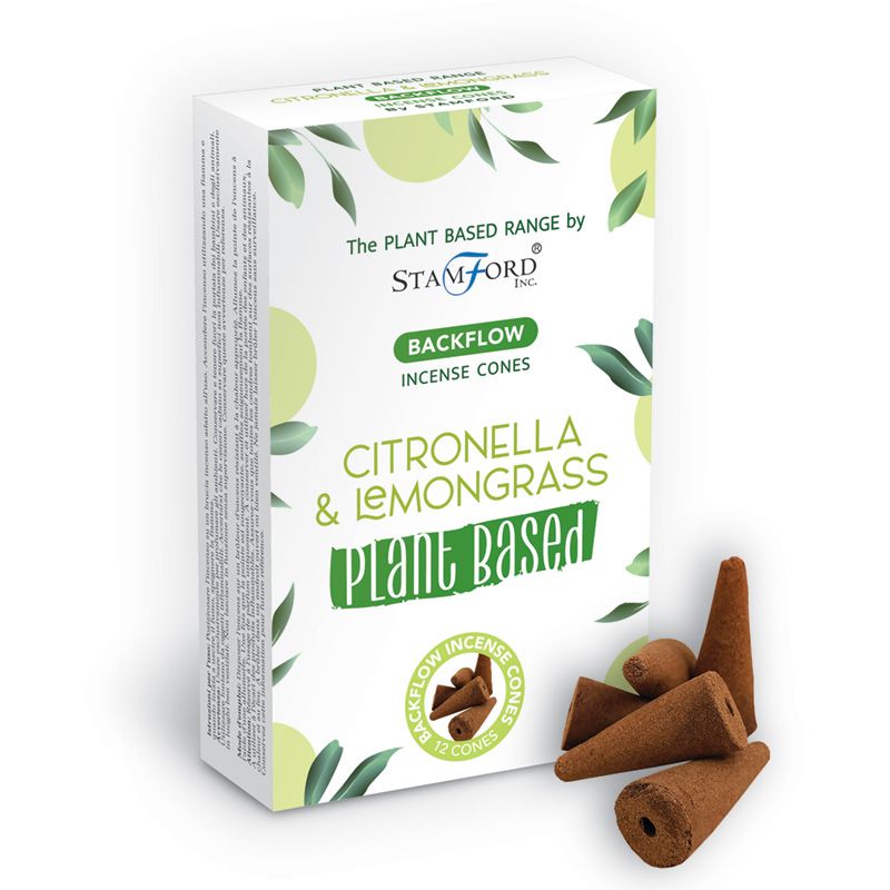 Plant Based Backflow Incense Cones - Citronella & Lemongrass