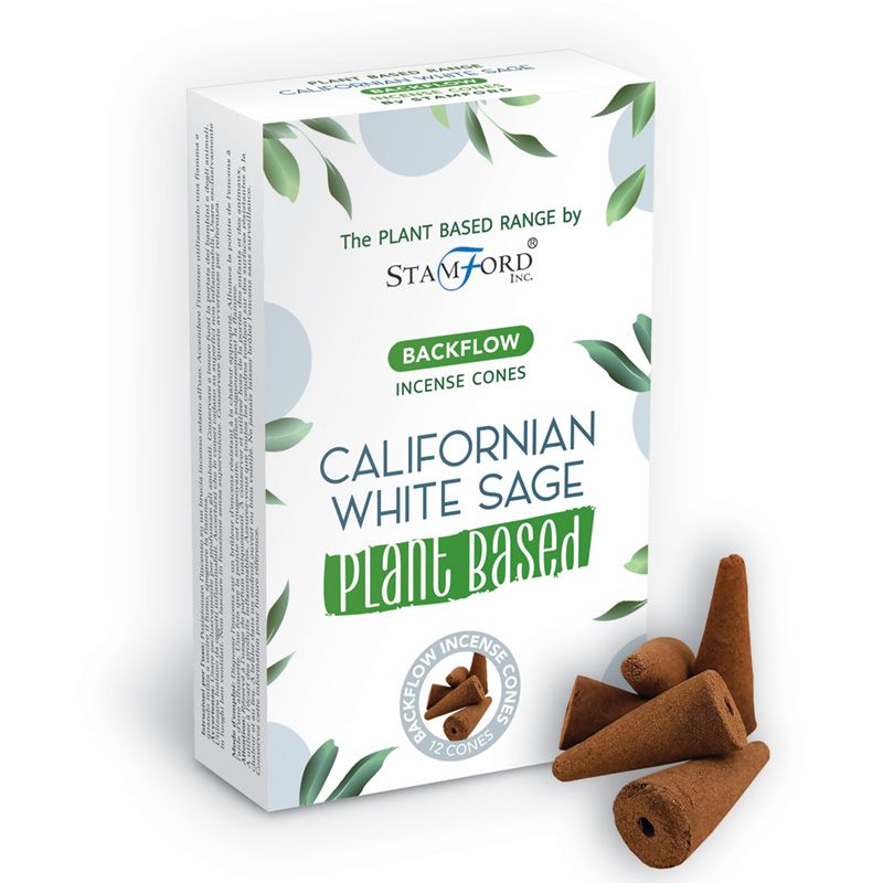 Plant Based Backflow Incense Cones - Californian White Sage