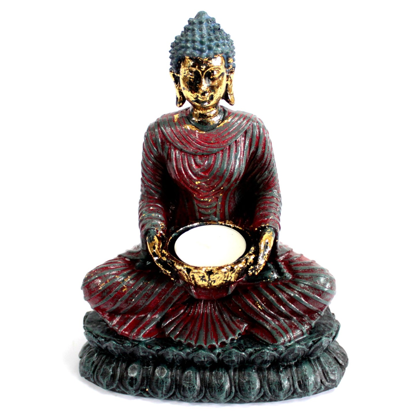 Antique Buddha - Devotee Candle Holder