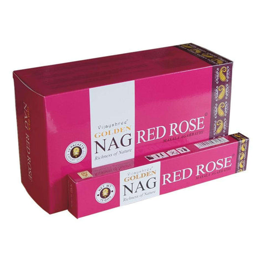 Golden Nag - Red Rose Incense Sticks