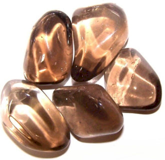 Pack of 24 Tumble Stones - Smoky Quartz Irradiated L