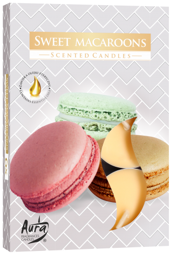 Set of 6 Scented Tealights - Sweet Macaroon