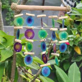 Green & Purple Driftwood Windchime