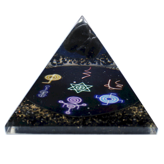 Orgonite Pyramid - Midnight Reiki - 90mm