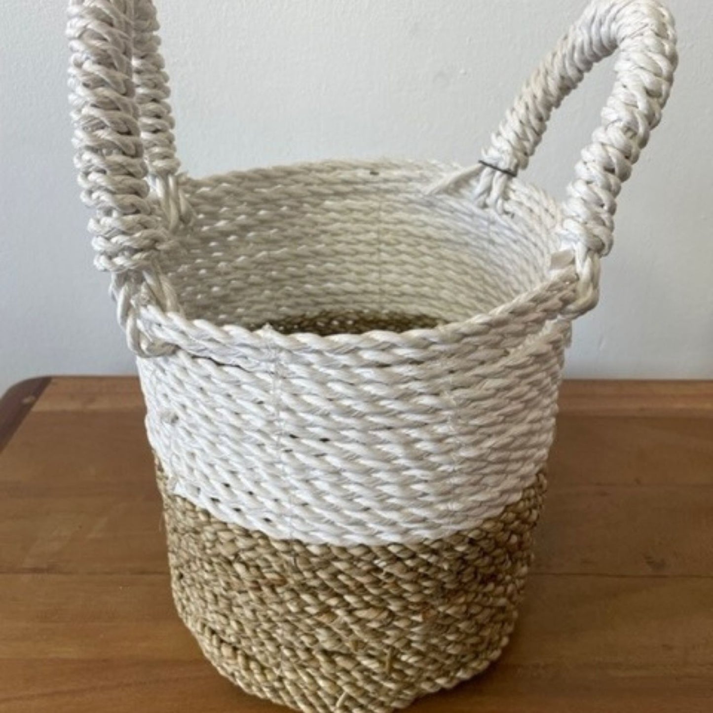 Seagrass Basket Set of 3 - Natural White