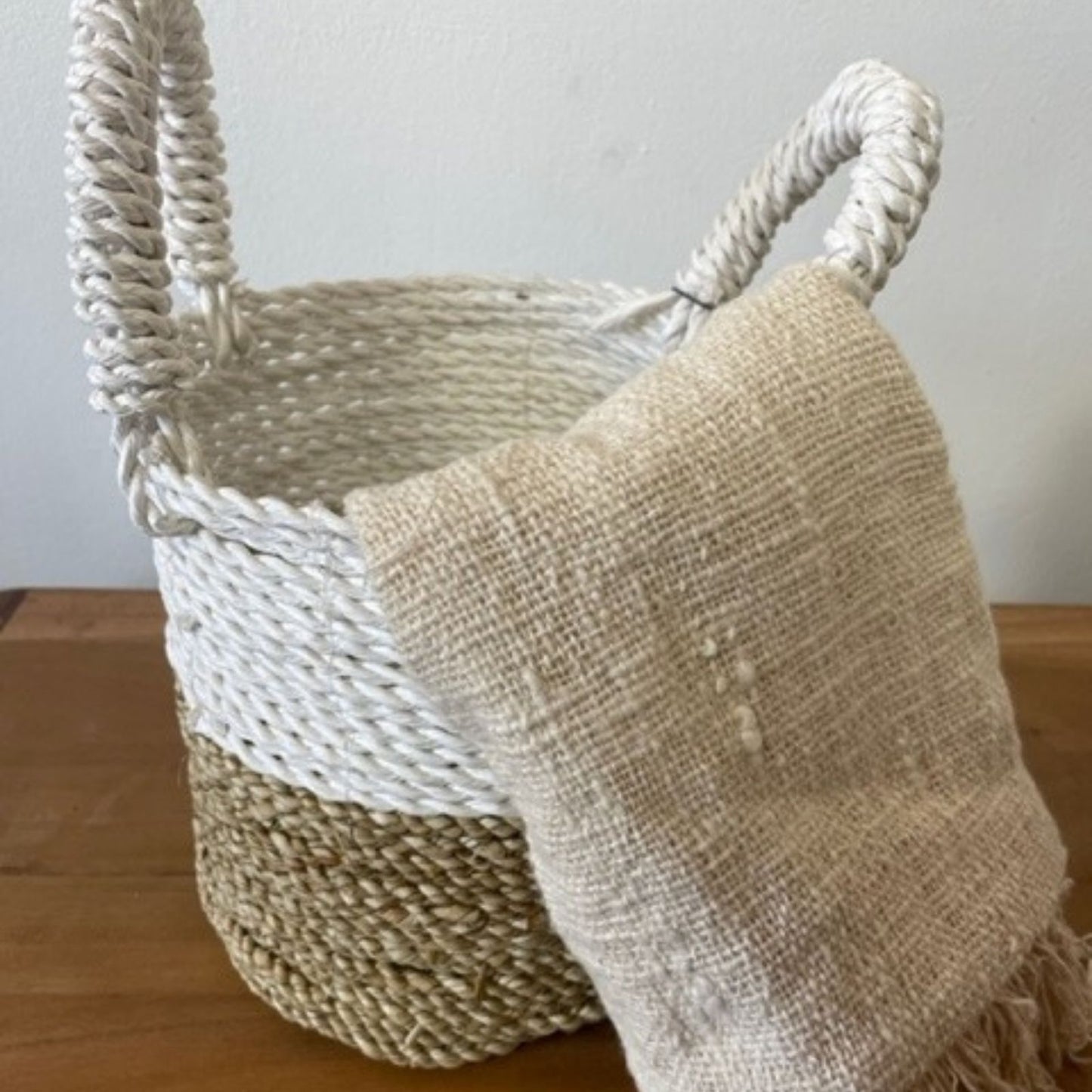 Seagrass Basket Set of 3 - Natural White