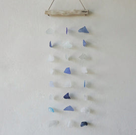 Three Drop Windchime - Blue & White