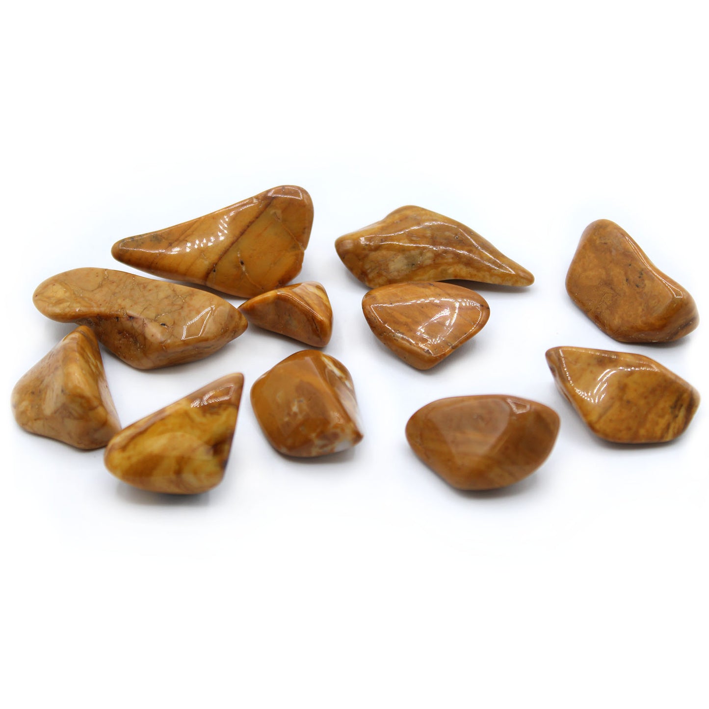 Pack of 24 L Tumble Stones - Yellow Jasper